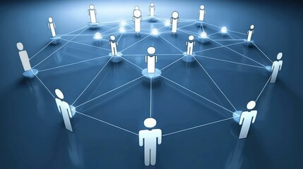 Poster - Network illustrating interconnected people and global communication