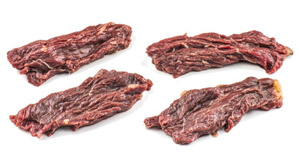 Poster - Beef Steaks on a Transparent Background Showing Cuts Generative AI