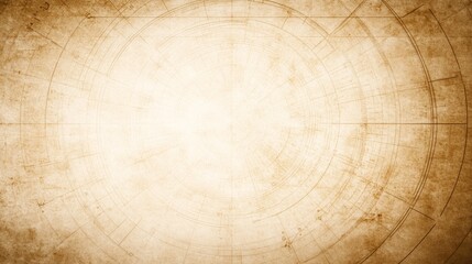 Poster - Vintage Blueprint Circular Design, Grunge Texture Background