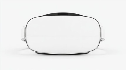 Poster - Virtual Reality Headset Front View, White Design