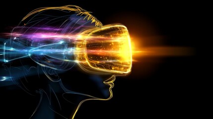 Poster - Virtual Reality Headset User Immersive Digital Experience