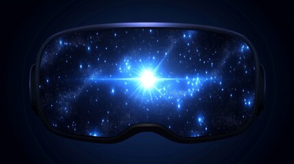 Poster - Virtual Reality Headset Shows Cosmic Nebula