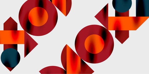Poster - Vibrant abstract background circles with smooth gradients, creating a dynamic and modern design. Ideal for creative, tech, or contemporary-themed projects