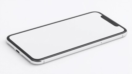 Poster - White Smartphone Mockup Display Isolated Background