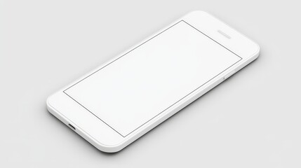 Poster - White Smartphone Mockup on Grey Background