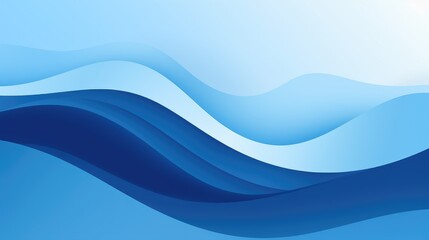 Wall Mural - Abstract wavy blue design representing water or fluidity.