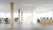 © Srinard - Spacious and Minimalist Open Office Layout with Functional Workstations and Large Windows for a Bright and Efficient Work Environment