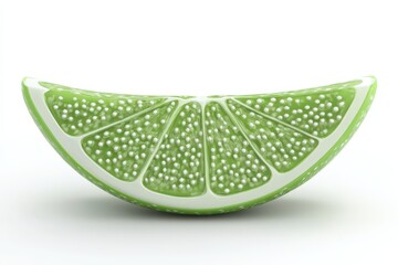 Poster - A stylized lime wedge shows juicy citrus segments