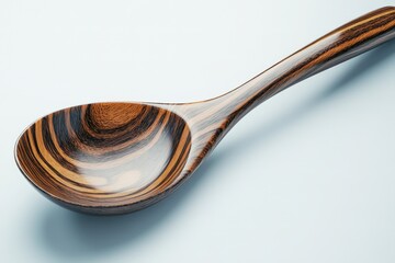 Wall Mural - Elegant Wooden Ladle With Rich Grain Detailing