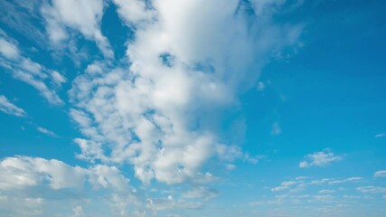 Wall Mural - Serene time lapse video of a sunny blue sky.