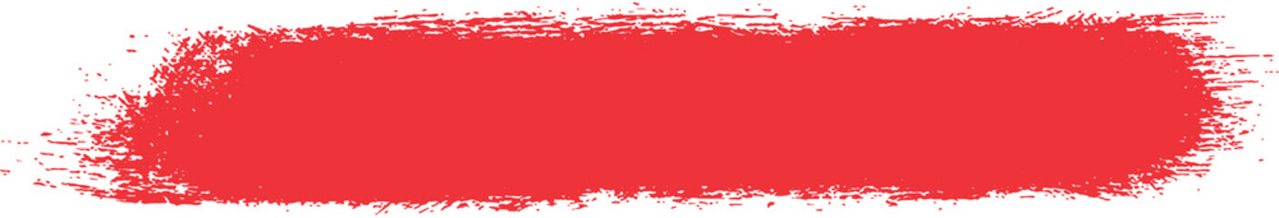 Red stroke or red line isolated on a transparent PNG background, featuring a bold red paintbrush line.