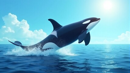 orca leaping