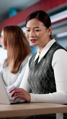 Poster - College Student Woman Learning Online With Laptop