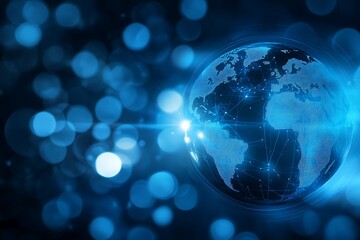 Wall Mural - Global Network: A Futuristic Representation of the Connected World