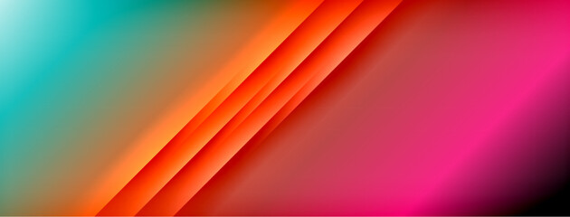 Poster - Dynamic shadow lines with gradient colors geometric background