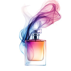 Wall Mural - perfume advertisement isolated on white background full depth of field