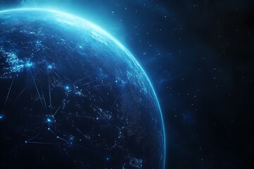Wall Mural - Global Connectivity: A Digital Representation of the Earth
