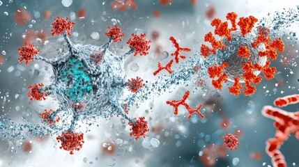 Aufkleber - Exploring hmpv virus morphology standards a comprehensive scientific poster presentation in the field of virology