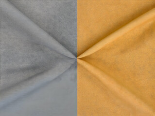 Wall Mural - Gray and Gold Fabric Texture Background Creates Visually Appealing Contrast with Subtle Folds