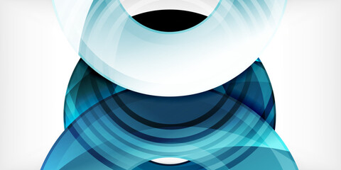 Poster - Bright colorful circles with light effects. Abstract background