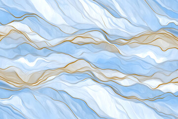 Wall Mural - Abstract Blue and Gold Marble Texture Background Creates a Smooth and Elegant Design.