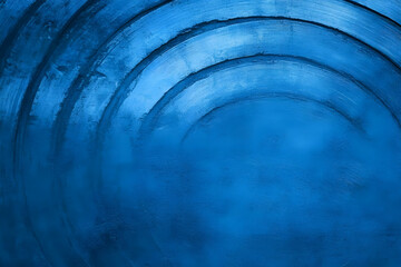 Wall Mural - Abstract Blue Background Displays Concentric Arcs Elegantly on Textured Surface, Ideal for Design Projects.