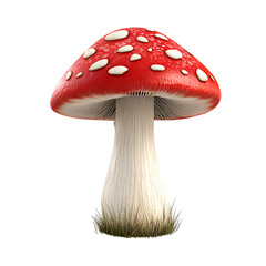 mushroom Advertisement isolated on white background full depth of field 