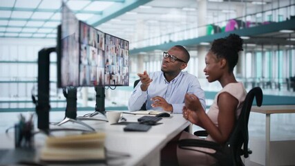 Poster - Video Conference Call. Remote Virtual Meeting