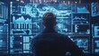 © ratcha - marketing research data technology. Analyst Studying Data on Multiple Screens.