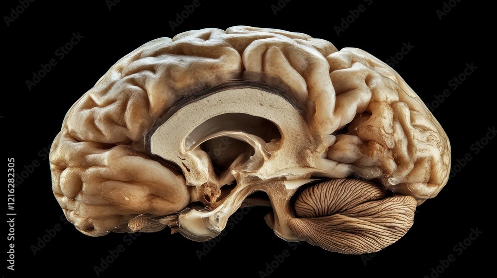 Human Brain Sagittal Section: Anatomy, Neuroscience, and Cognitive ...