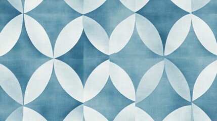 Poster - Light blue geometric pattern with abstract shapes and a minimalist style.