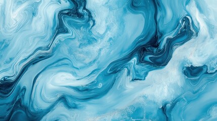 Poster - Light blue marble texture with natural veins and a smooth, polished finish.