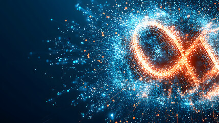 Poster - A glowing, sparkly infinity symbol appears against a dark background, evoking themes of eternity, connection, and endless possibilities