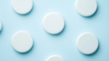 Poster - Pastel blue background with a soft, uniform tone for subtle branding.
