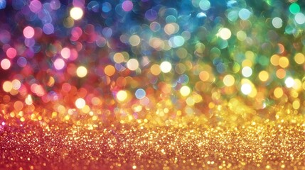 Poster - Mesmerizing and Vibrant Colorful Glitter Texture with a Smooth Gradient Effect Perfect for Versatile Creative Designs Backgrounds and