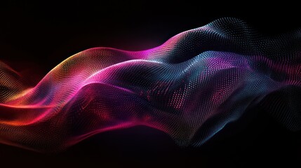 Poster - Binary digits transitioning into futuristic, dynamic particles.
