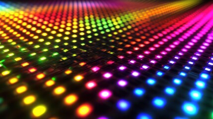 Poster - Binary matrix with layered depth and vibrant lighting effects.
