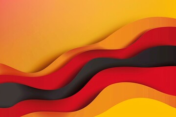 Aufkleber - Colorful abstract background featuring flowing wavy shapes in shades of red, black, and orange, creating a dynamic and visually appealing design