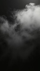 Wall Mural - Vertical video abstract smoke wave with flowing on Black Background, loop animation, Abstract background. 