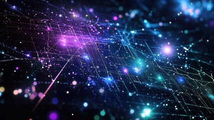 Poster - Abstract Network Connections: A Digital Universe of Light and Data