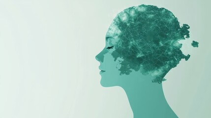 Poster - Ai-driven sustainability concept abstract art digital artwork indoors profile view eco-friendly innovation