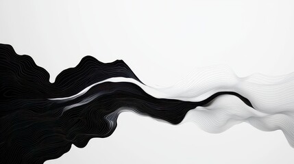 Poster - Energetic flow of water abstract illustration digital art modern design minimalist style high-contrast environment