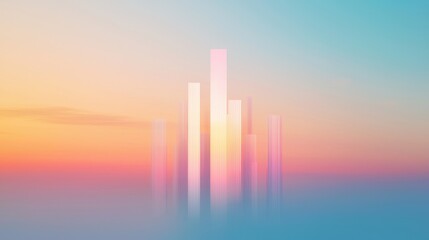 Poster - Abstract skyline of the future ai innovations in colorful horizons digital art urban environment futuristic view