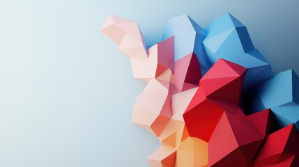 Poster - Exploring abstract geometric shapes in digital art virtual space graphic design minimalism conceptual viewpoint