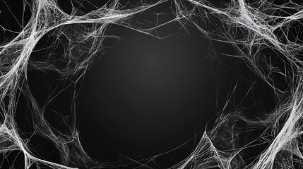 Intricate Spiderweb Design: A Halloween-Themed Background