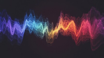 Poster - Abstract Colorful Waveform: A Symphony of Light and Color