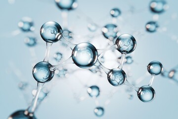 Poster - A 3D rendering of a molecule, showcasing interconnected spheres representing atoms and bonds in a scientific illustration.