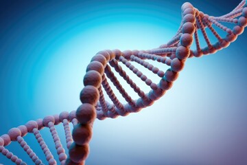 Poster - a 3d rendering of a dna double helix, showcasing its intricate structure and genetic code.