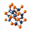 © agrus_aiart - orange and blue molecular structure isolated on white background