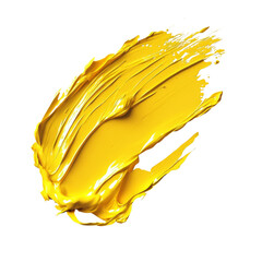 Poster - A dynamic swirl of bright yellow paint against a stark black background showcases the textures and fluidity of the medium.